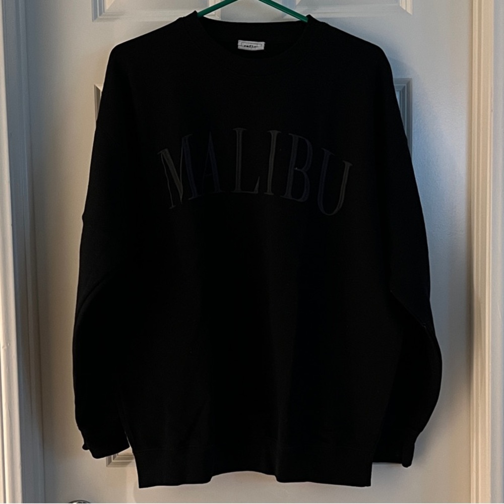 Reflex Men's Black Sweatshirt with Malibu Design